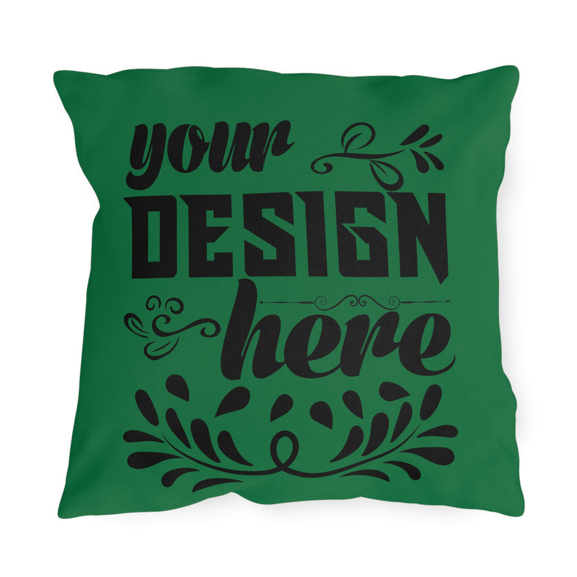 Customizable Outdoor Spun Polyester Pillow UV Water Resistant Double Sided