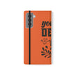Customizable Flip Folio Phone Case With Card Slots Stand And Elastic Strap