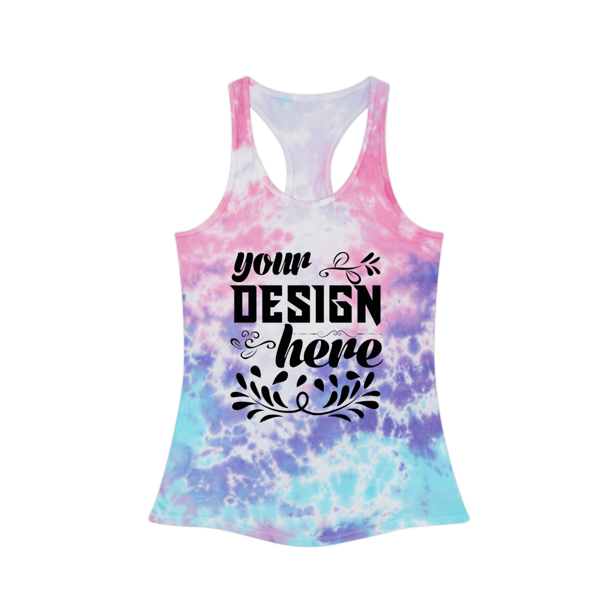 Customizable Colortone 3400 Tie Dye Racerback Tank Top