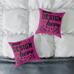 Customizable Square Poly Canvas Pillow with Insert Double-Sided Print