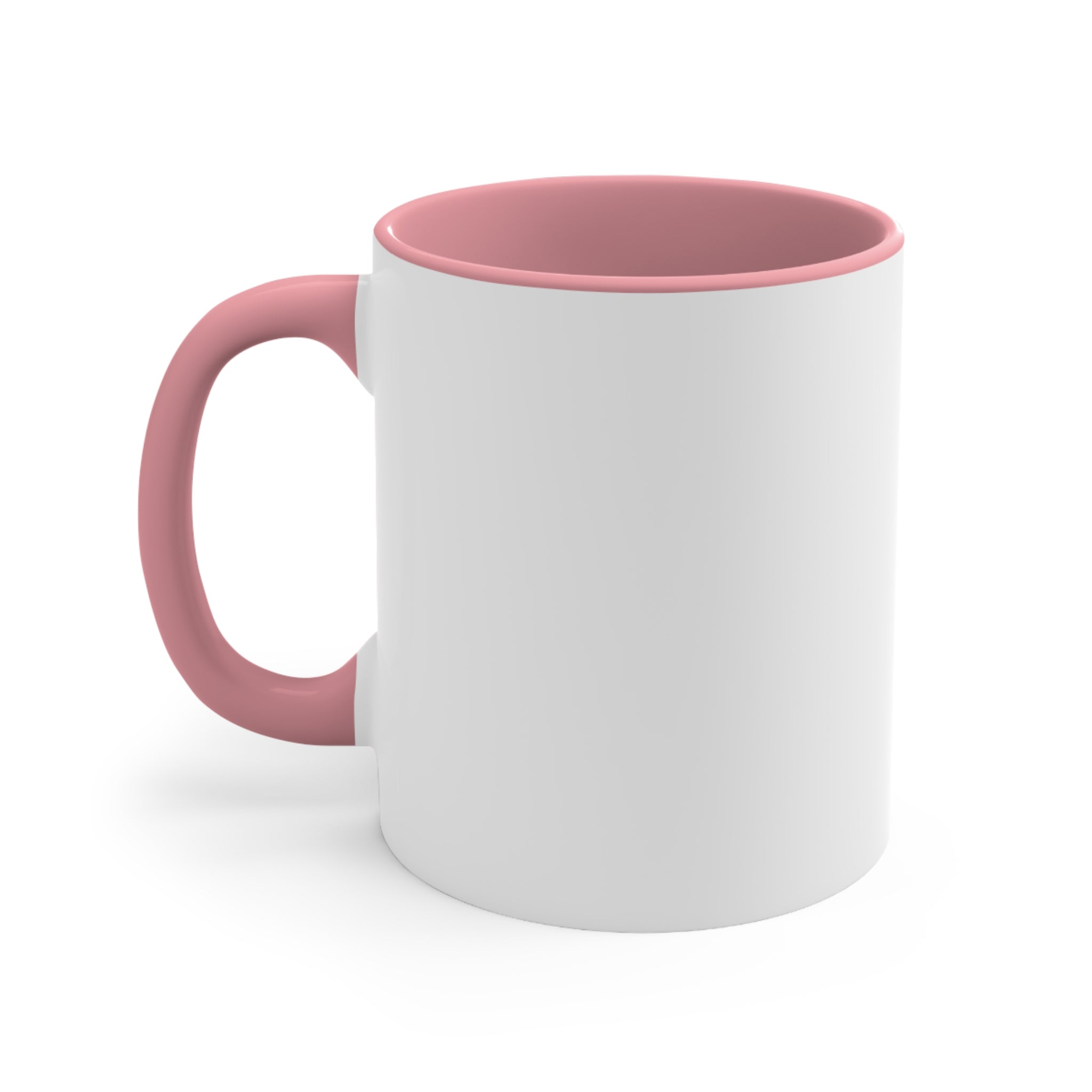 Customizable 11oz Accent Ceramic Mug with Colored Interior and Handle