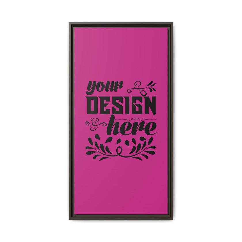 Customizable Framed Matte Canvas Print with Pinewood Frame Sawtooth Hanger