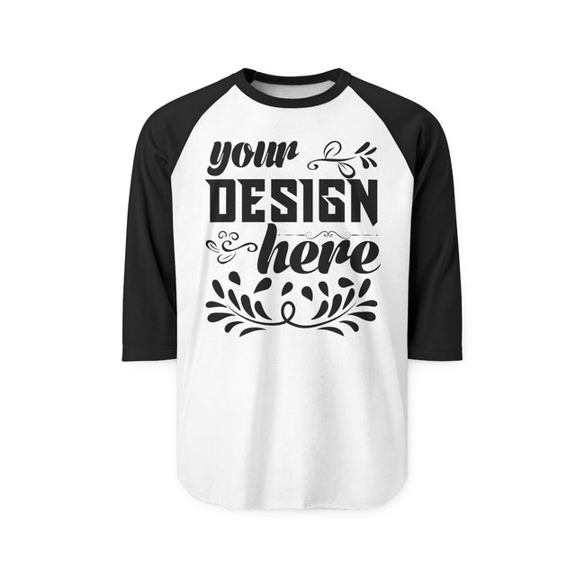 Customizable Tultex 245 Unisex 3\4 Sleeve Raglan Fine Knit Jersey Shirt