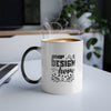 Customizable 11oz Color Morphing Ceramic Mug Black Exterior White Interior