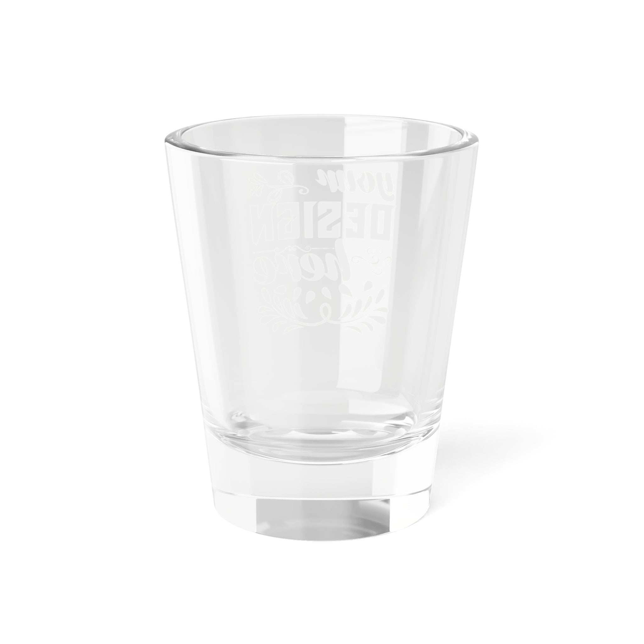 Customizable 1.5oz Clear Glass Shot Glass with Weighted Base Print