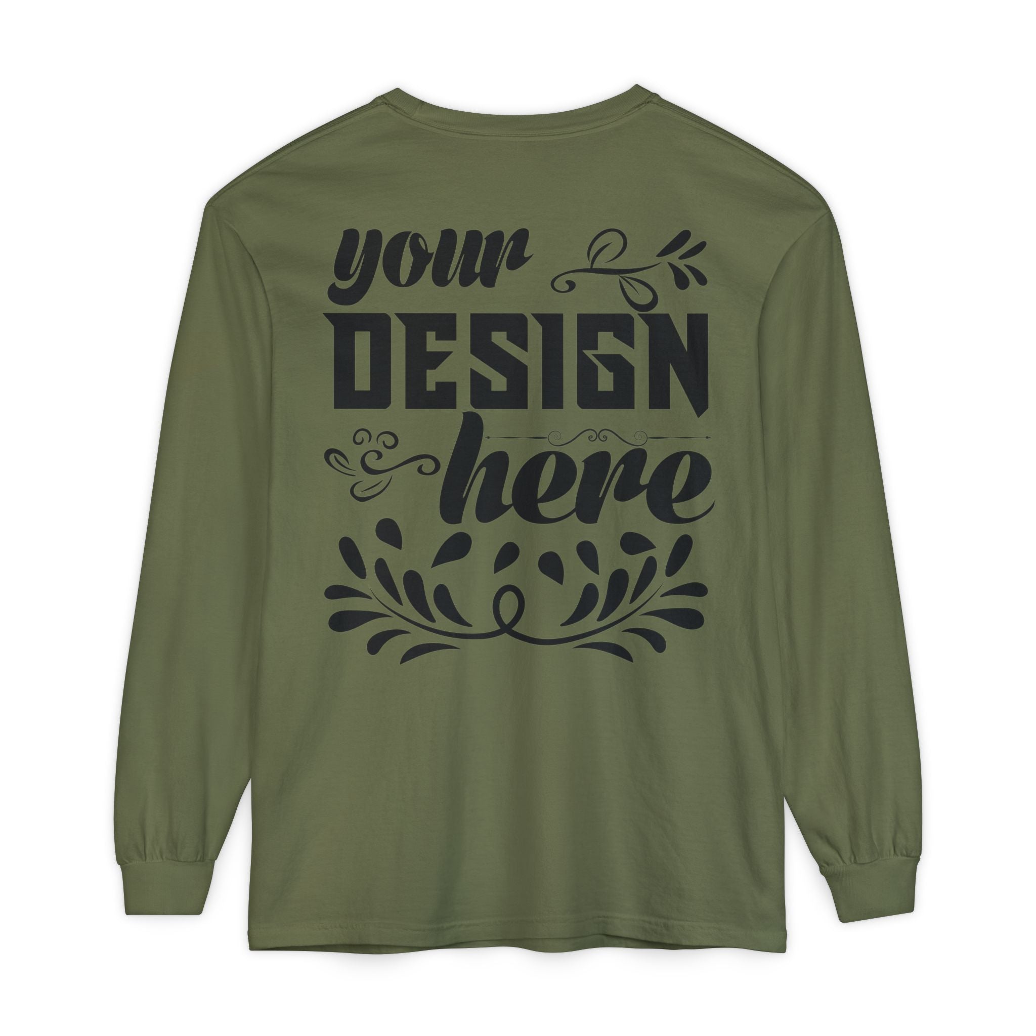 Customizable Comfort Colors 6014 Unisex Garment Dyed Long Sleeve T Shirt