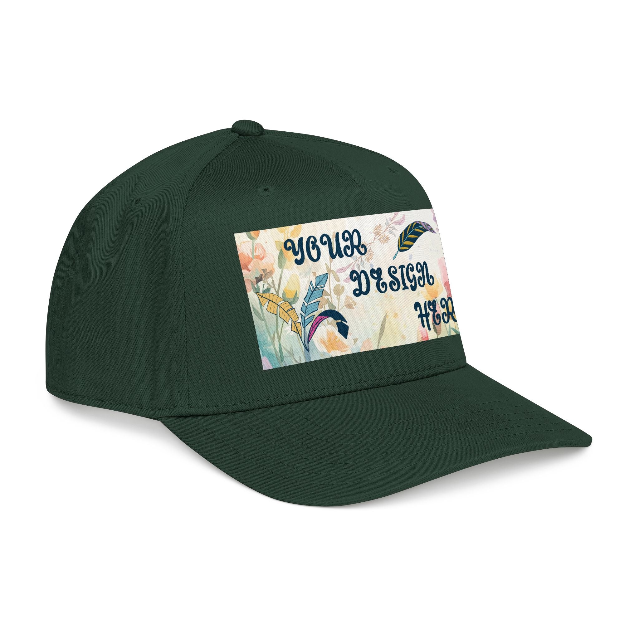 Customizable OTTO 31-069 Mid Profile 5 Panel Baseball Cap
