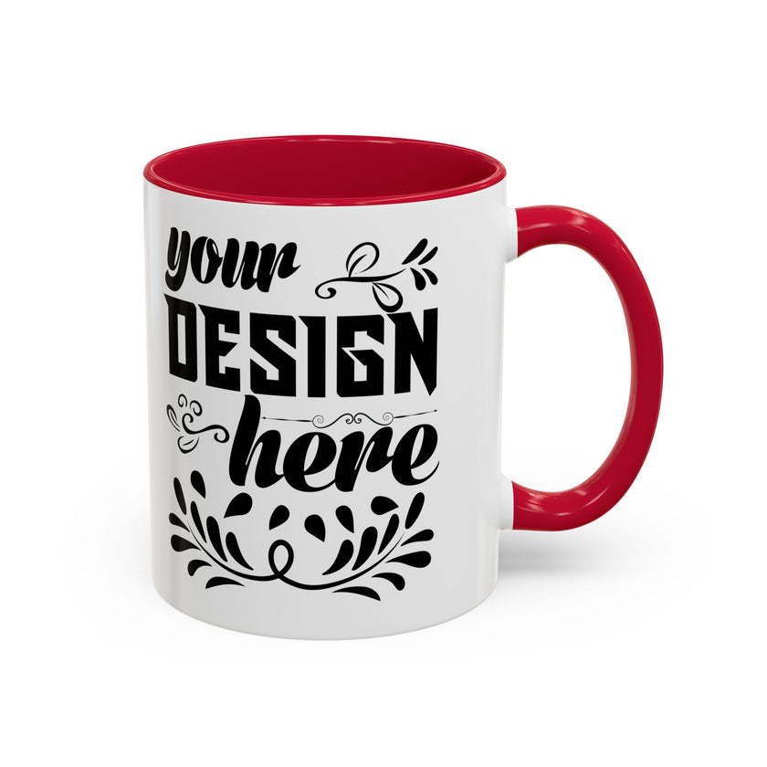 Customizable Glossy Ceramic Accent Mug 11oz and 15oz