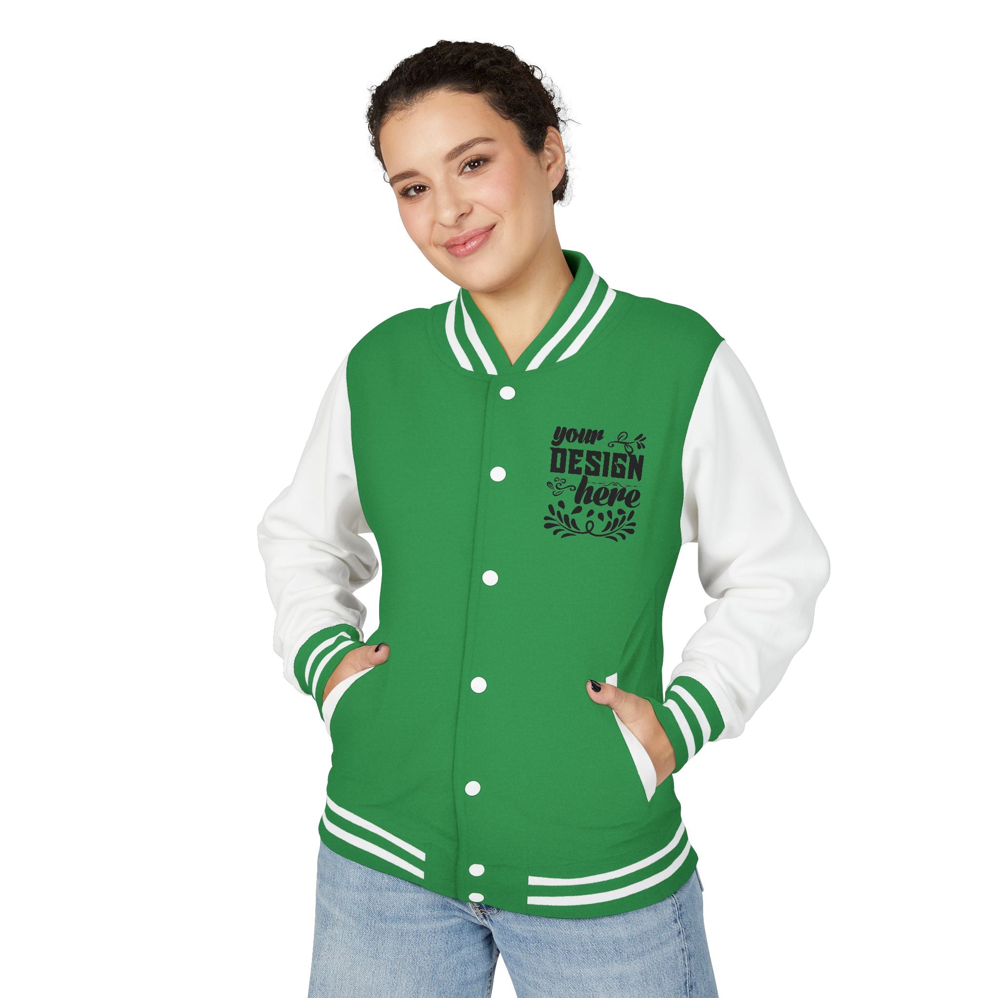 Customizable AWDis JH043 Unisex Heavyweight Letterman Jacket