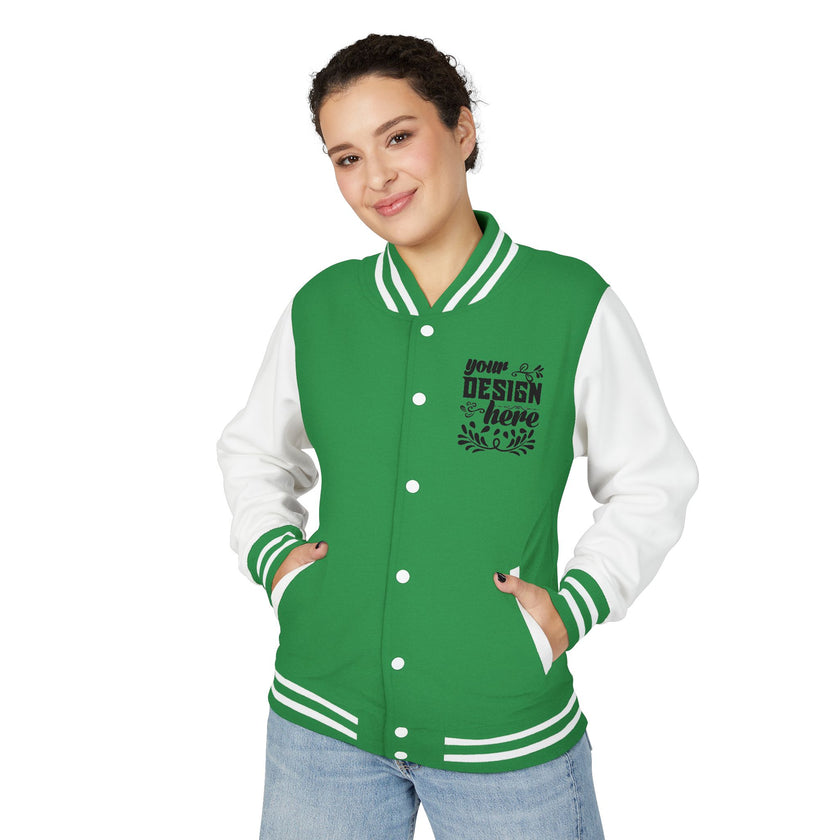 Customizable AWDis JH043 Unisex Heavyweight Letterman Jacket