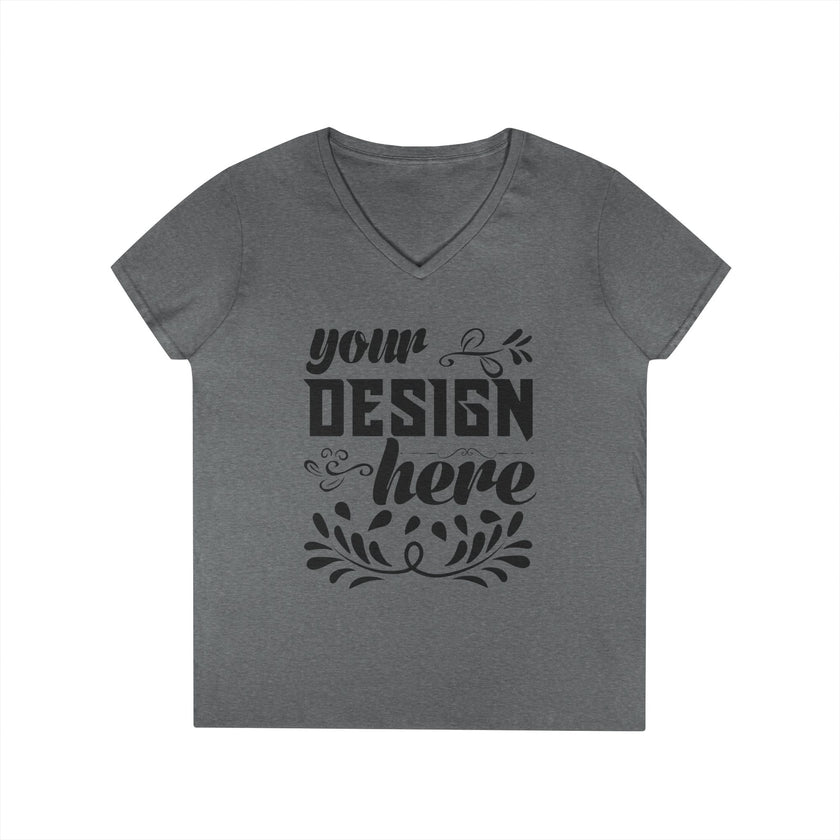 Customizable Gildan 5V00L Womens V Neck T Shirt Semi Fitted Cotton