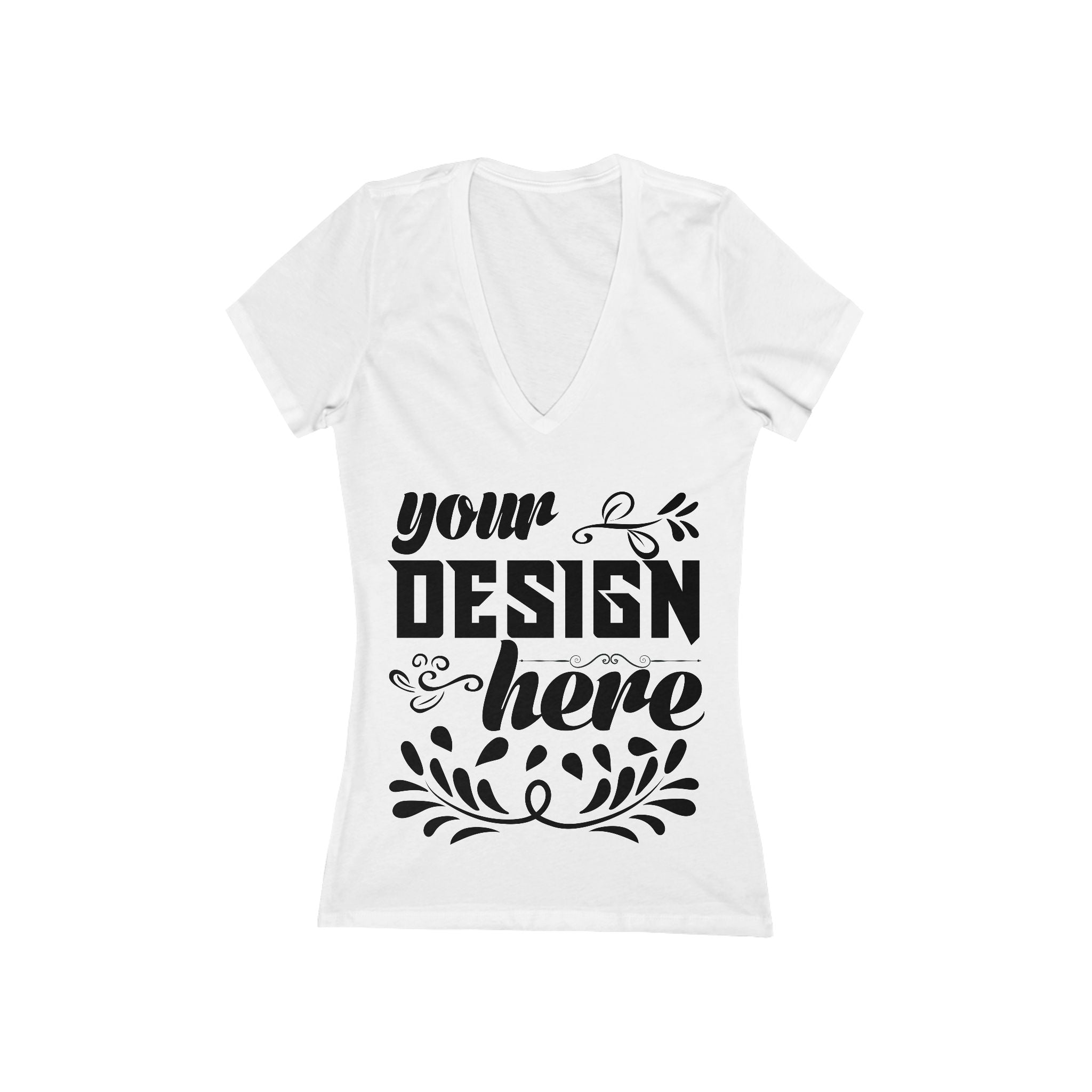 Customizable Bella+Canvas 6035 Womens Deep V Neck T Shirt