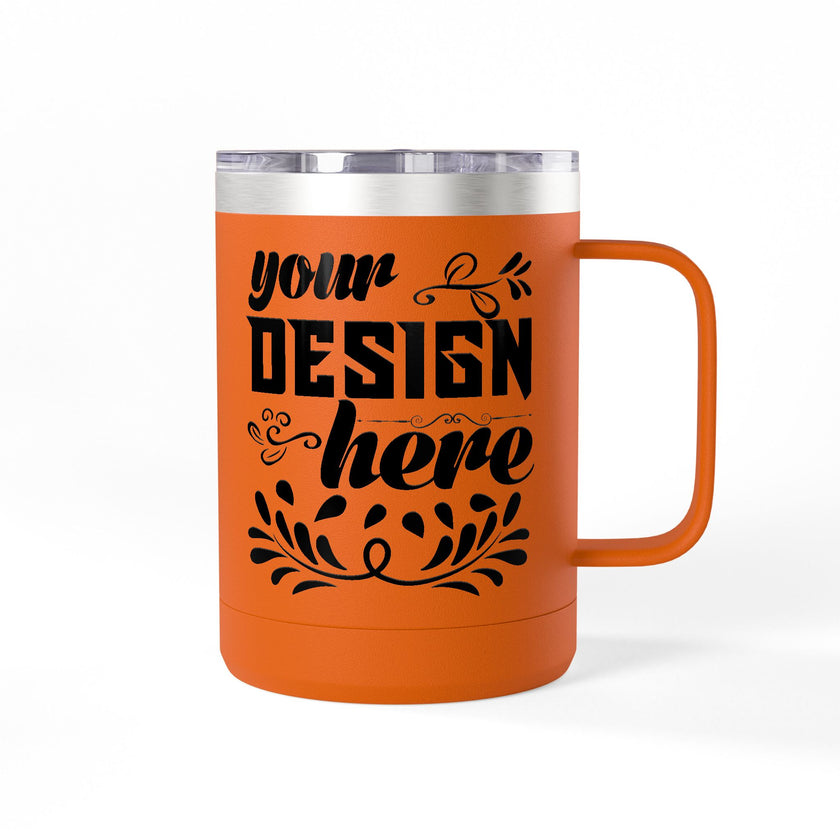 Customizable Polar Camel 15oz Stainless Steel Coffee Mug Tumbler Lid