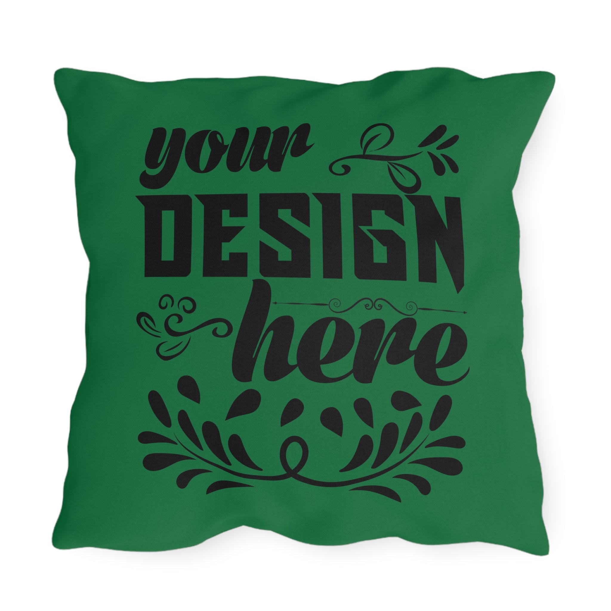 Customizable Outdoor Spun Polyester Pillow UV Water Resistant Double Sided