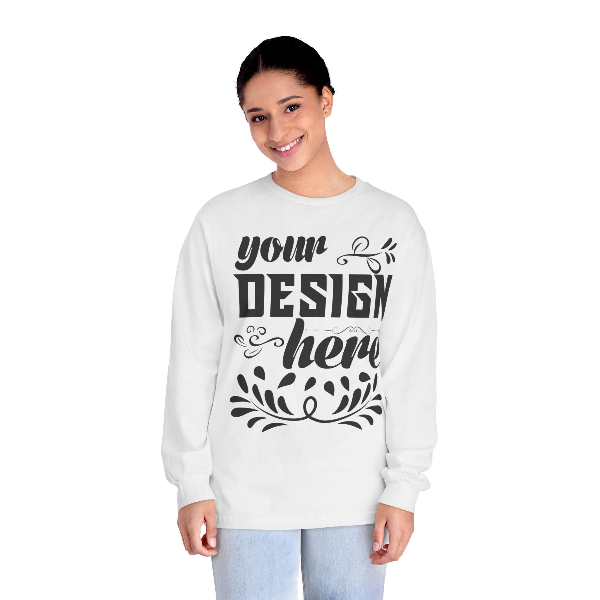 Customizable American Apparel 1304 Unisex Classic Long Sleeve T Shirt