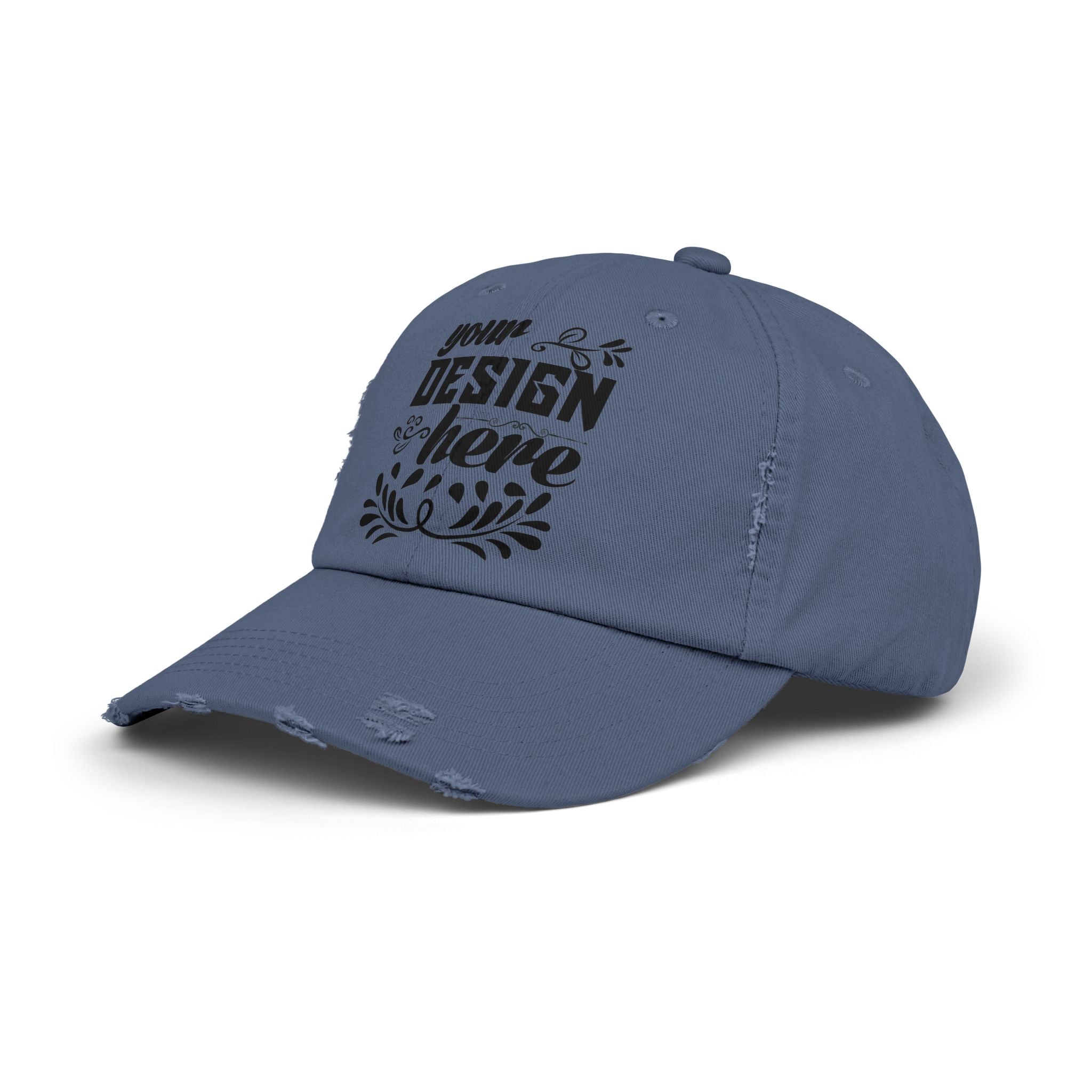 Customizable District DT600 Distressed Cotton Cap for Personalized Style