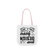 Customizable Canvas Tote Bag With 5 Color Strap Options All Over Print