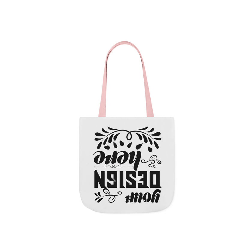 Customizable Canvas Tote Bag With 5 Color Strap Options All Over Print