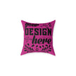 Customizable Square Poly Canvas Pillow with Insert Double-Sided Print