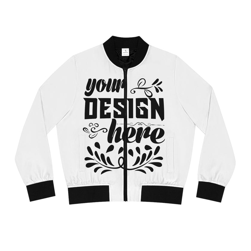 Customizable Womens Bomber Jacket All Over Print Lightweight Regular Fit