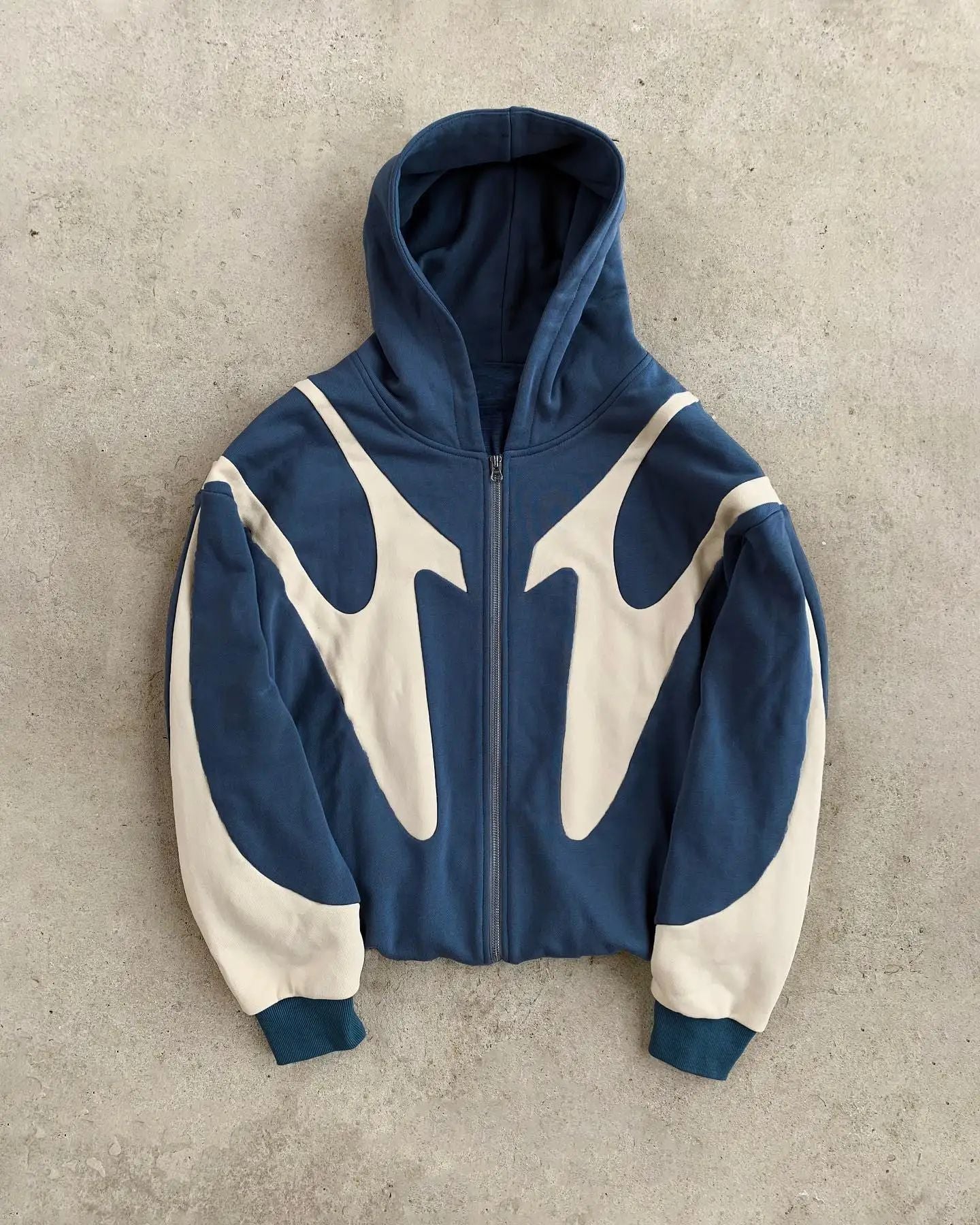 Nameria Unisex 3D Effect Zip Hoodie Relaxed Fit