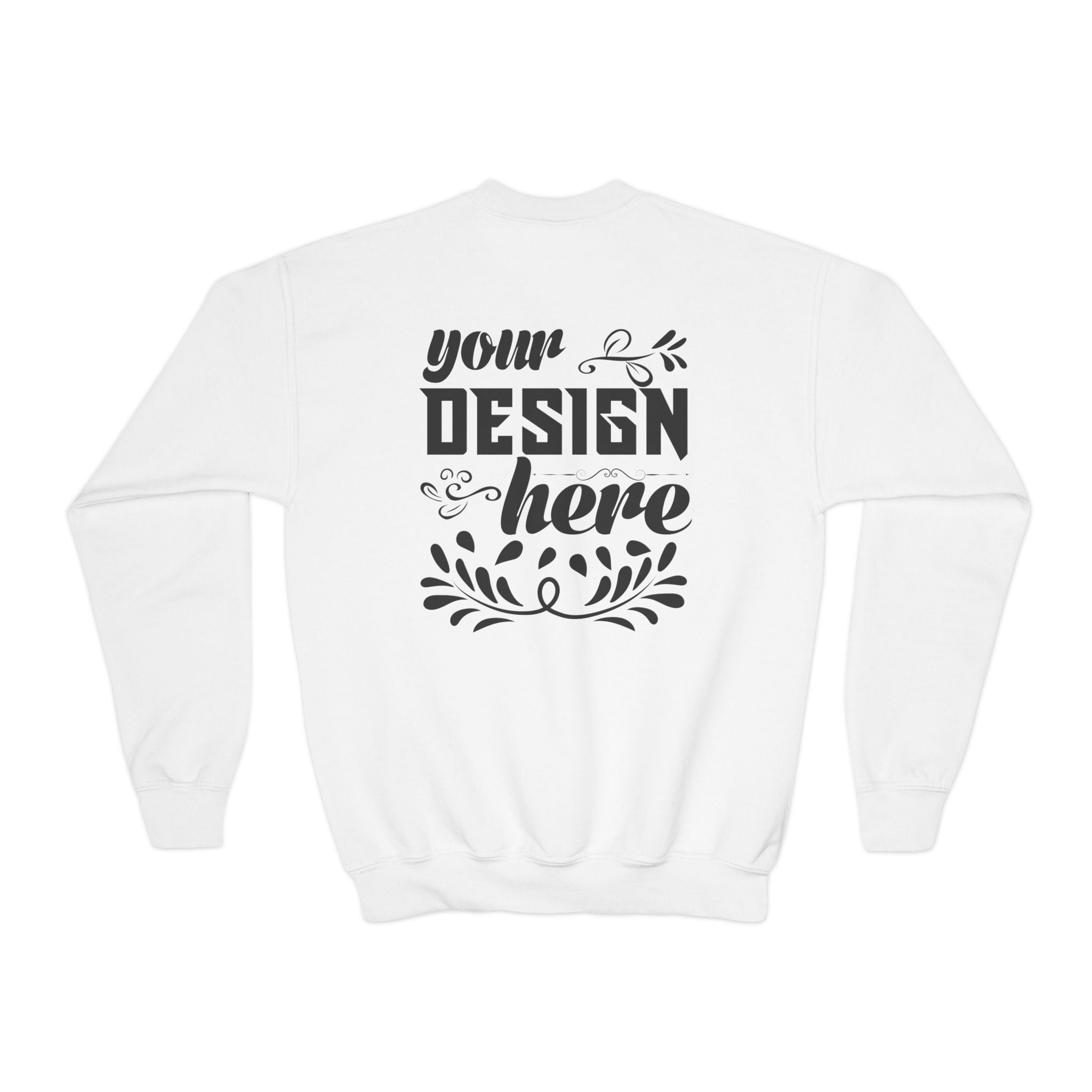 Customizable Gildan 18000B Youth Heavy Blend Crewneck Sweatshirt