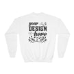 Customizable Gildan 18000B Youth Heavy Blend Crewneck Sweatshirt