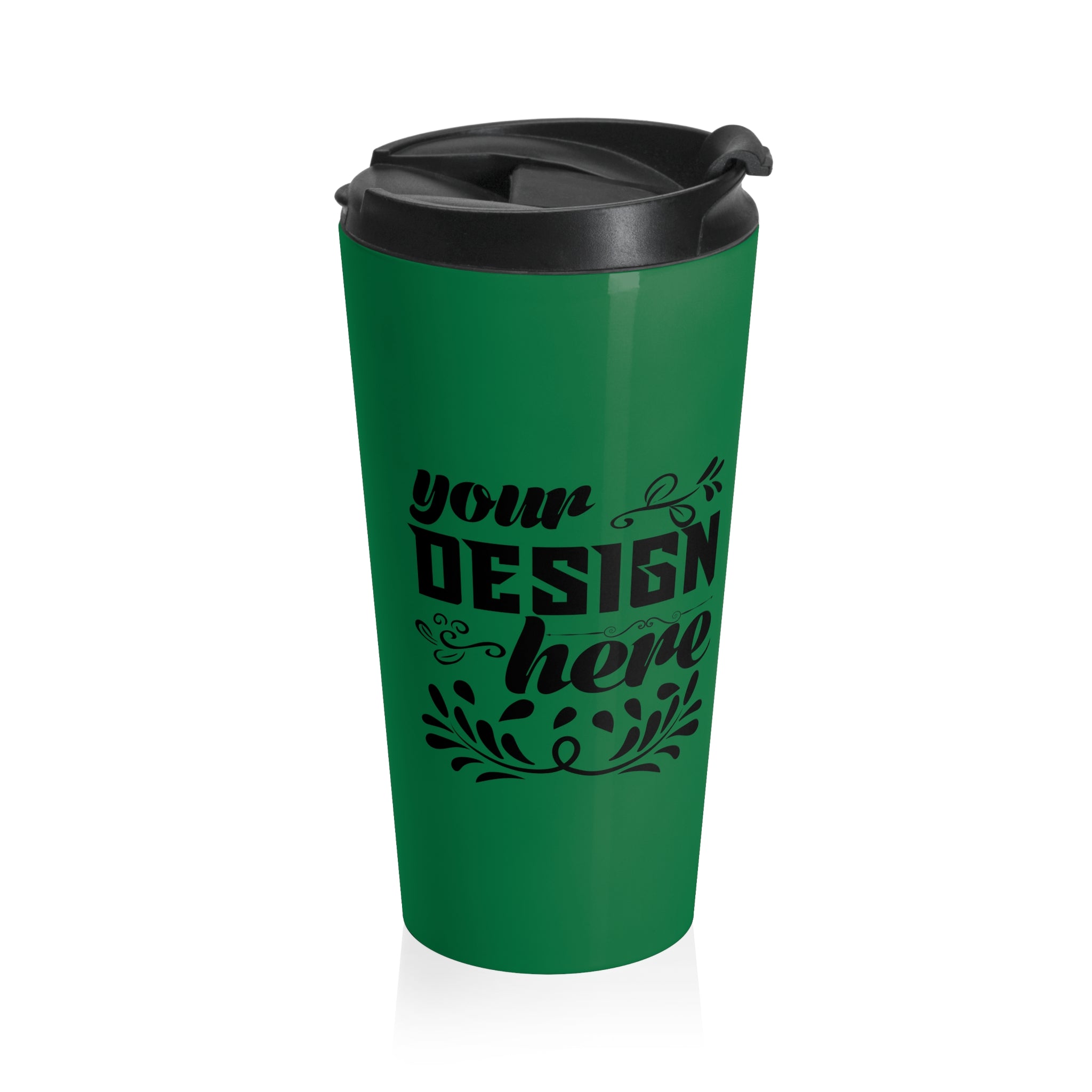 Customizable 15oz Vacuum Insulated Stainless Steel Travel Mug With Flip Lid