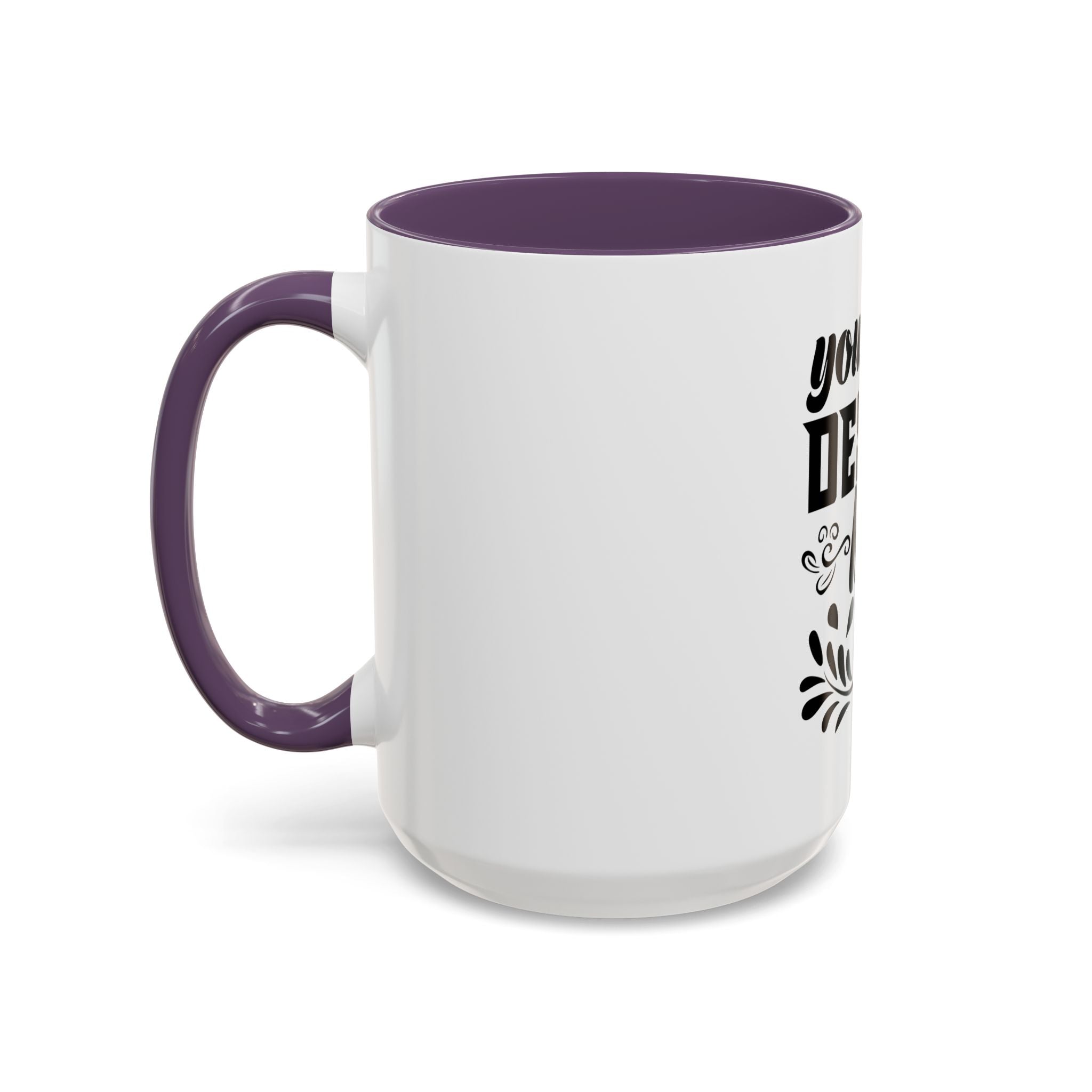 Customizable Accent Coffee Mug 11oz and 15oz Colored Interior Handle
