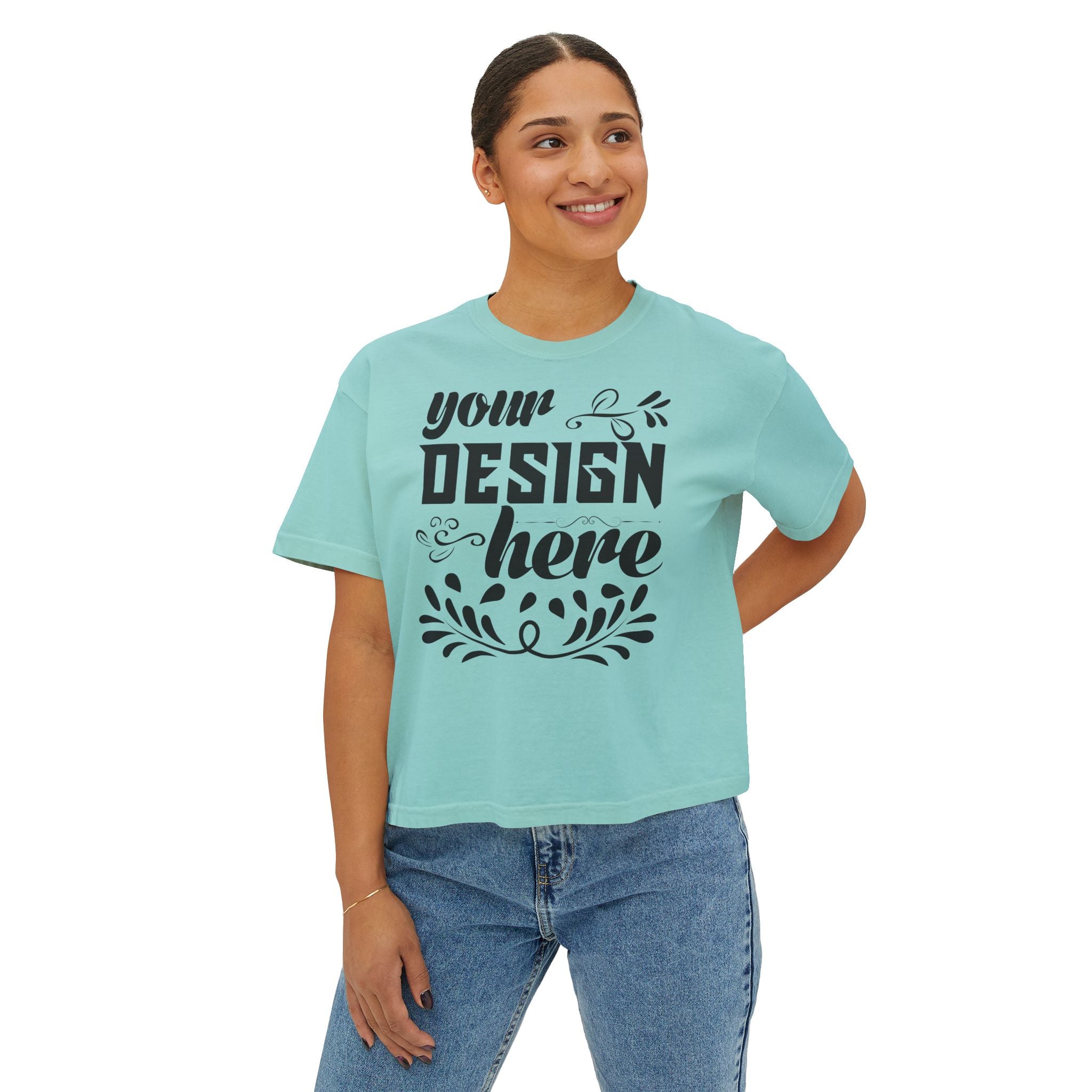 Customizable Comfort Colors 3023CL Womens Boxy Pigment Dyed T-Shirt