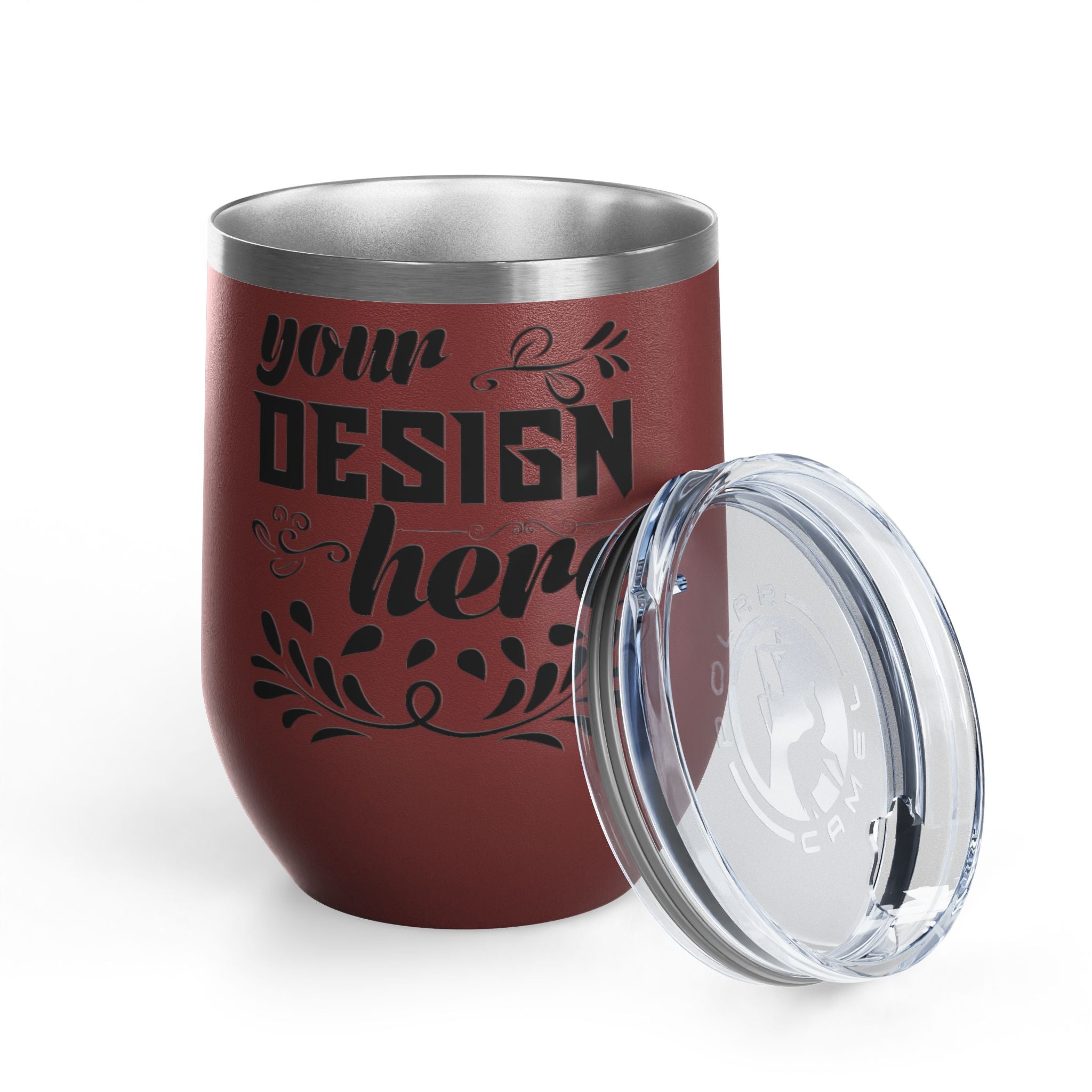 Customizable Polar Camel 12oz Stainless Steel Wine Tumbler Cup Lid