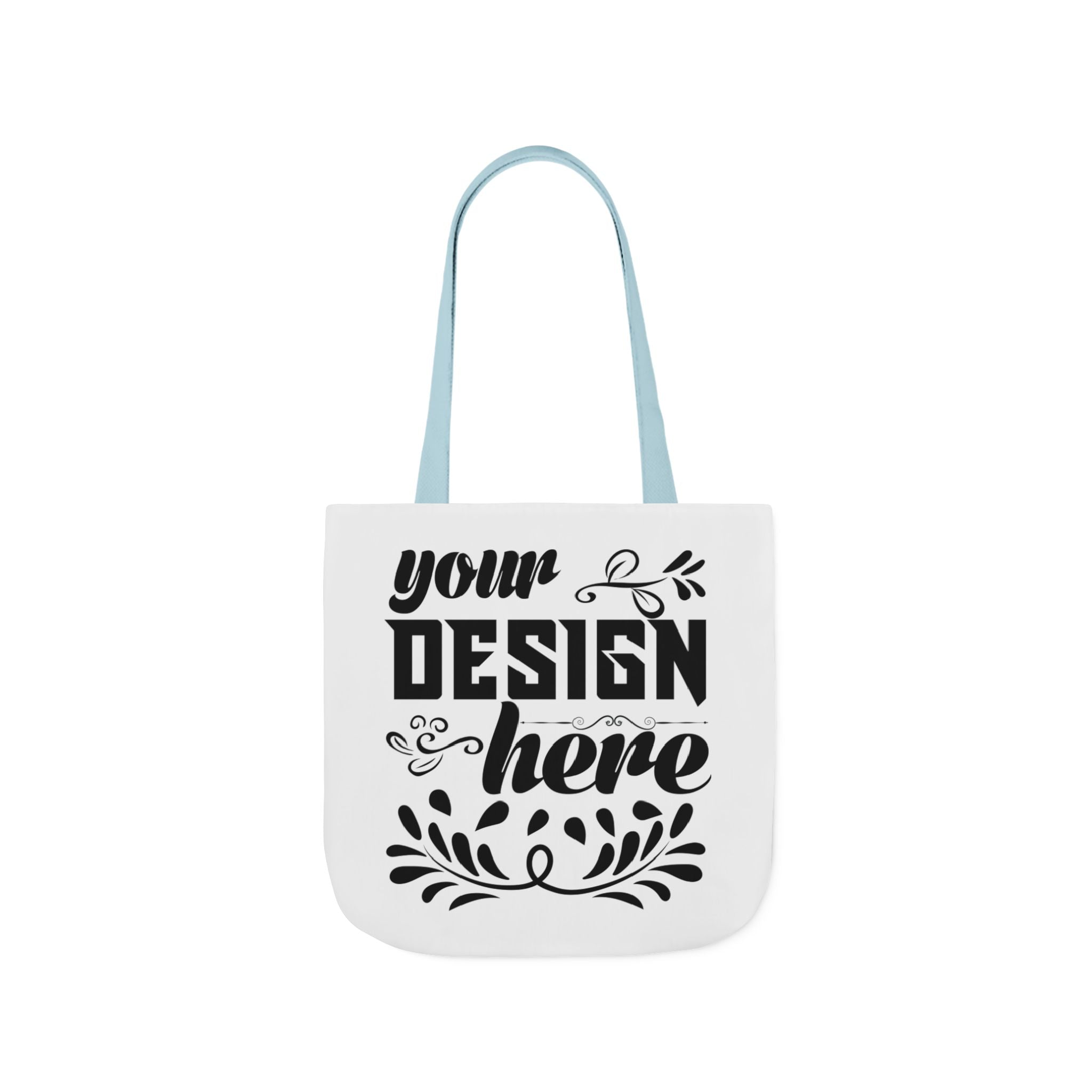 Customizable Canvas Tote Bag With 5 Color Strap Options All Over Print