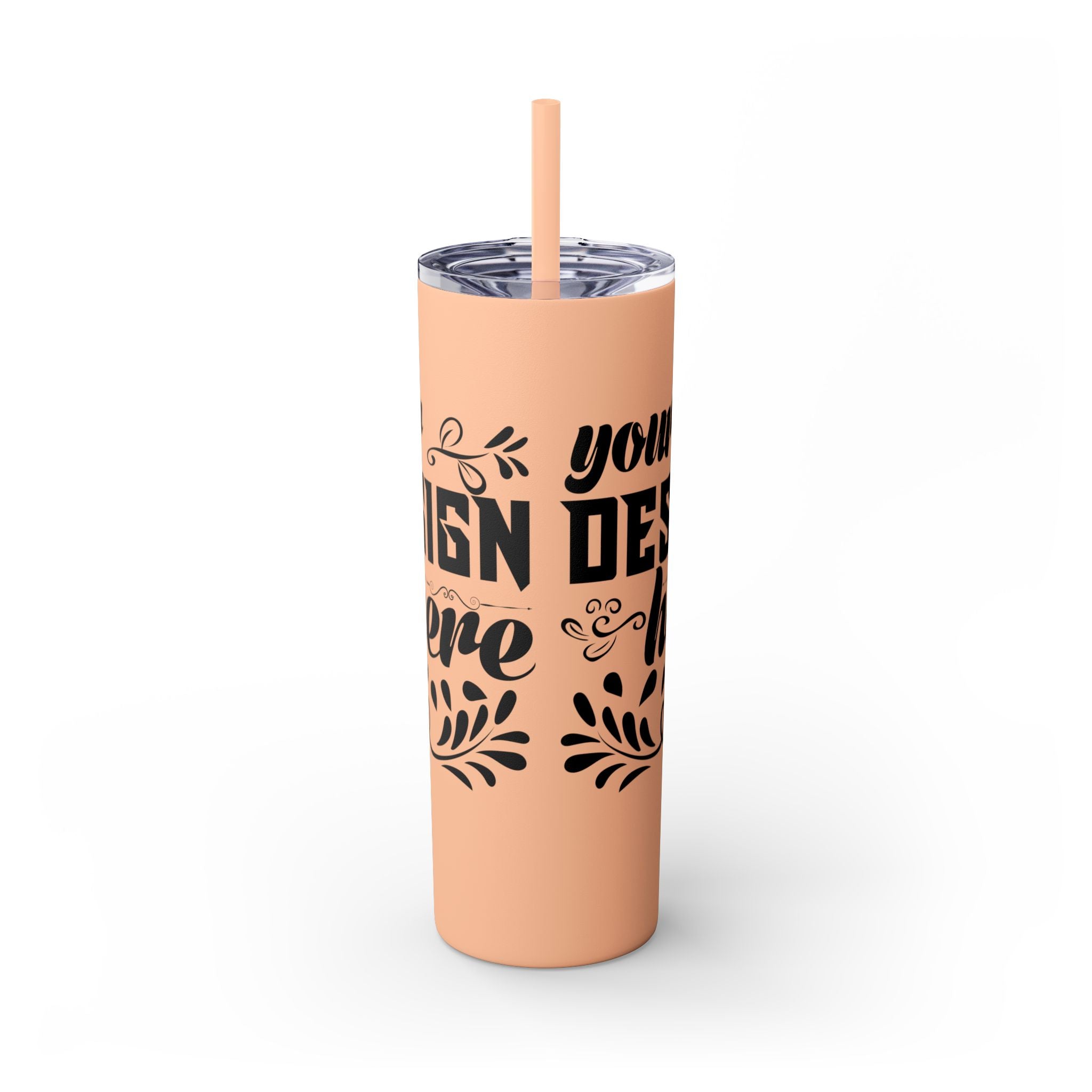 Customizable Maars 20oz Skinny Tumbler with Straw Stainless Steel