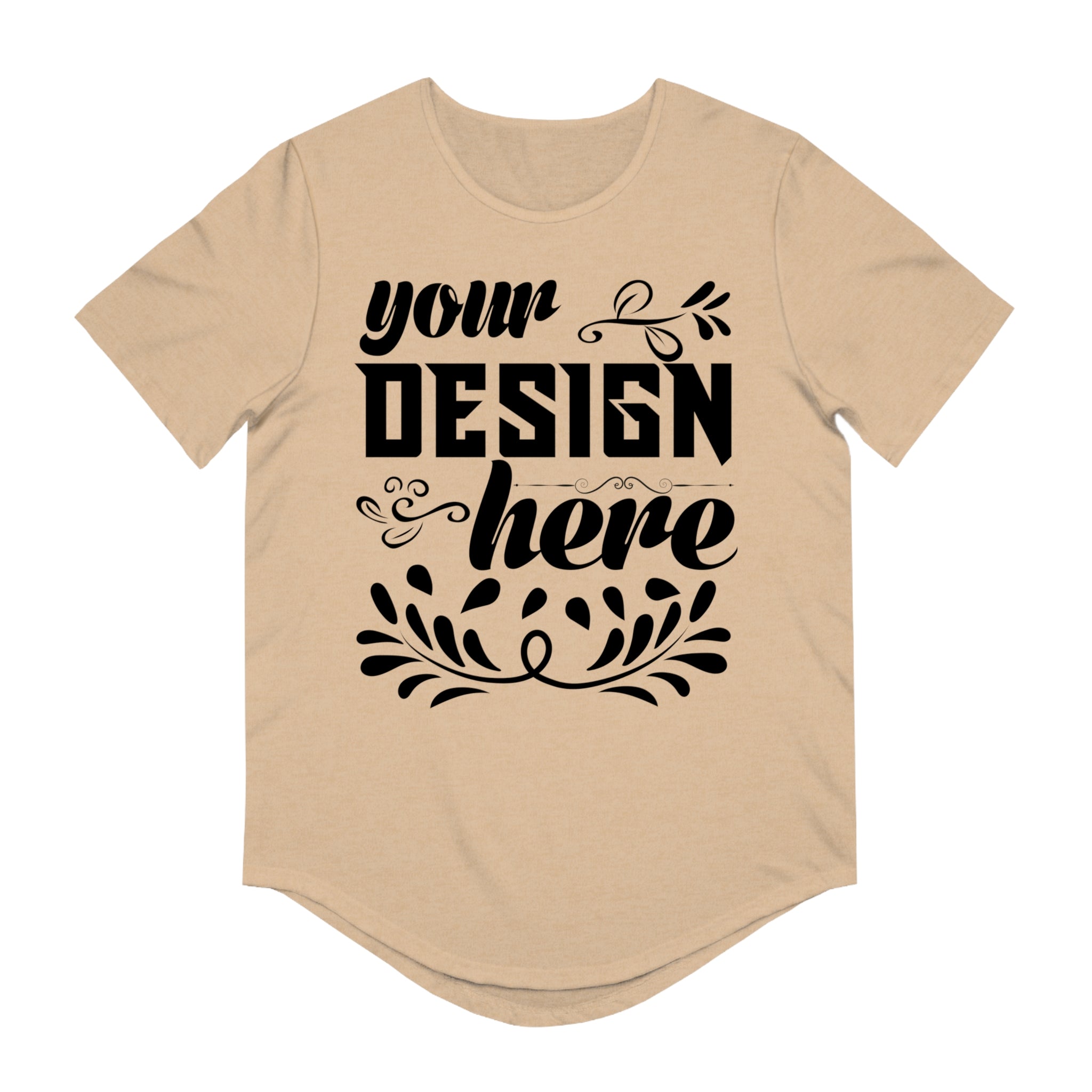 Customizable Bella+Canvas 3003 Mens Jersey Curved Hem Tee