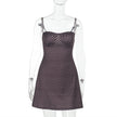 Nameria Polka Dot V Neck Spaghetti Strap Short Dress