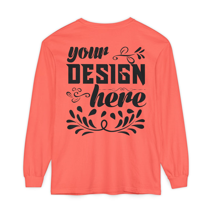 Customizable Comfort Colors 6014 Unisex Garment Dyed Long Sleeve T Shirt