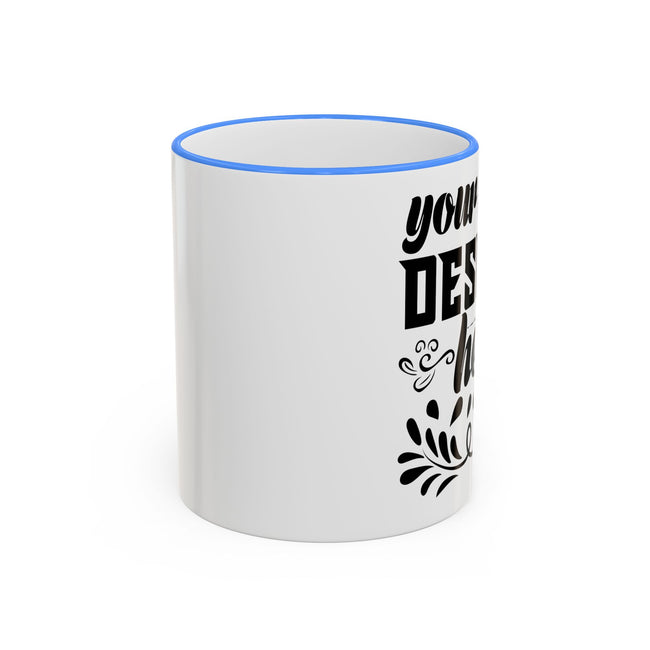 Customizable Accent Rim and Handle Ceramic Mug 11oz 15oz Drinkware