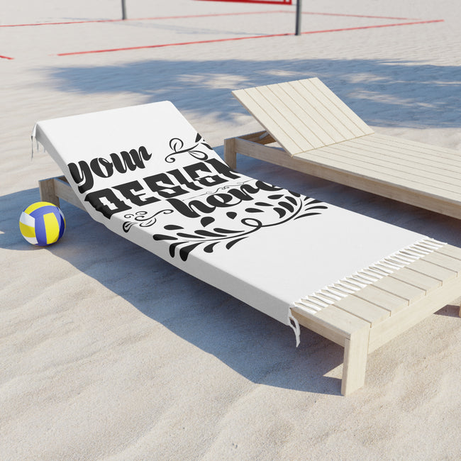 Customizable Boho Beach Cloth Polyester 38x81 One Sided Print Tassels