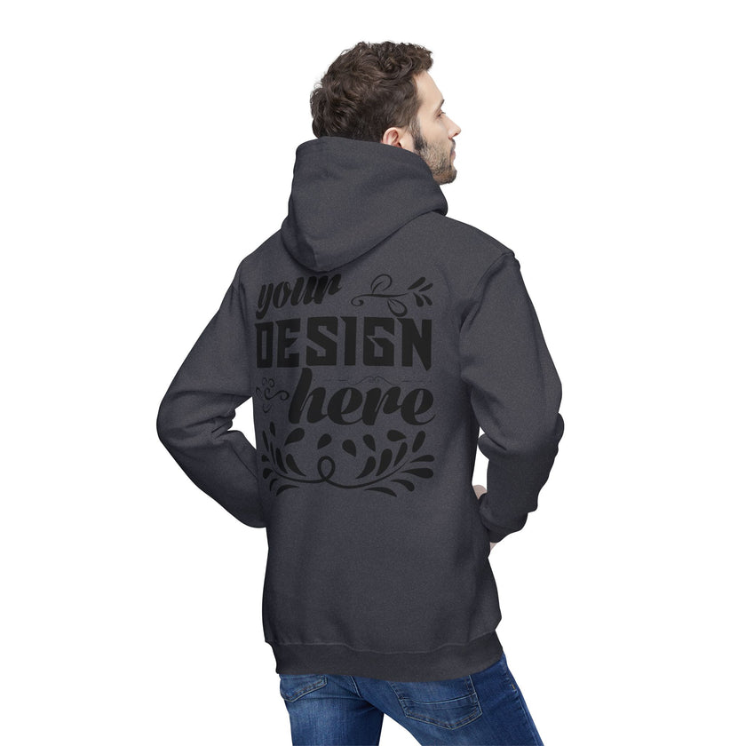 Customizable Bayside 960 Unisex Heavyweight Hooded Sweatshirt Made in US