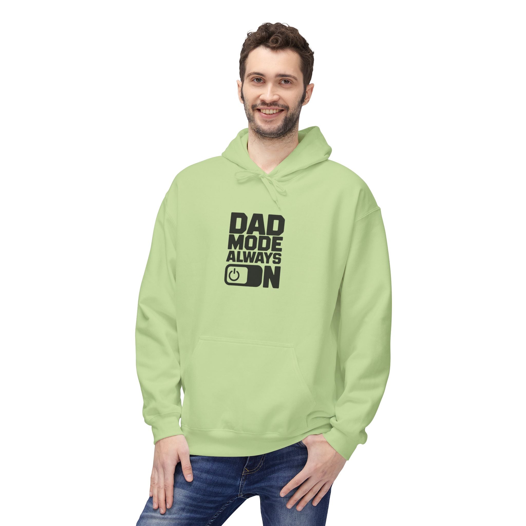 Gildan SF500 Fleece Hoodie | Dad Mode Always On Graphic Print