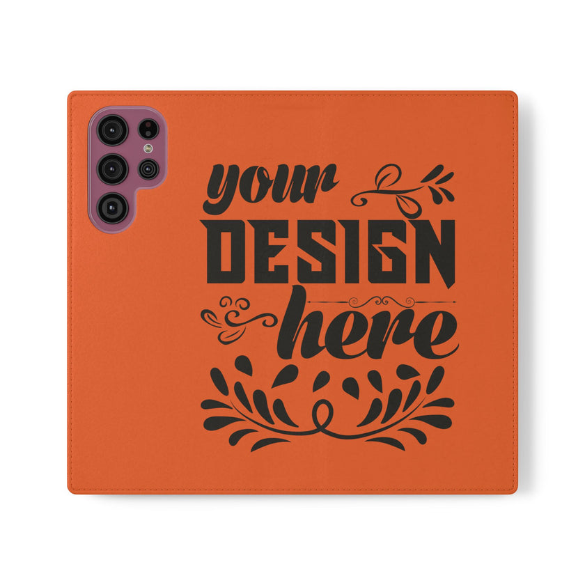 Customizable Flip Folio Phone Case With Card Slots Stand And Elastic Strap