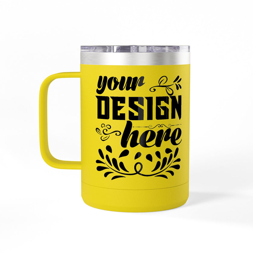 Customizable Polar Camel 15oz Stainless Steel Coffee Mug Tumbler Lid