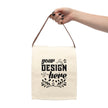 Customizable Canvas Lunch Bag With Carry Strap Roll Top Closure