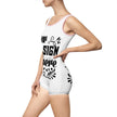 Customizable Womens Vintage One Piece Swimsuit U Back Boyshort