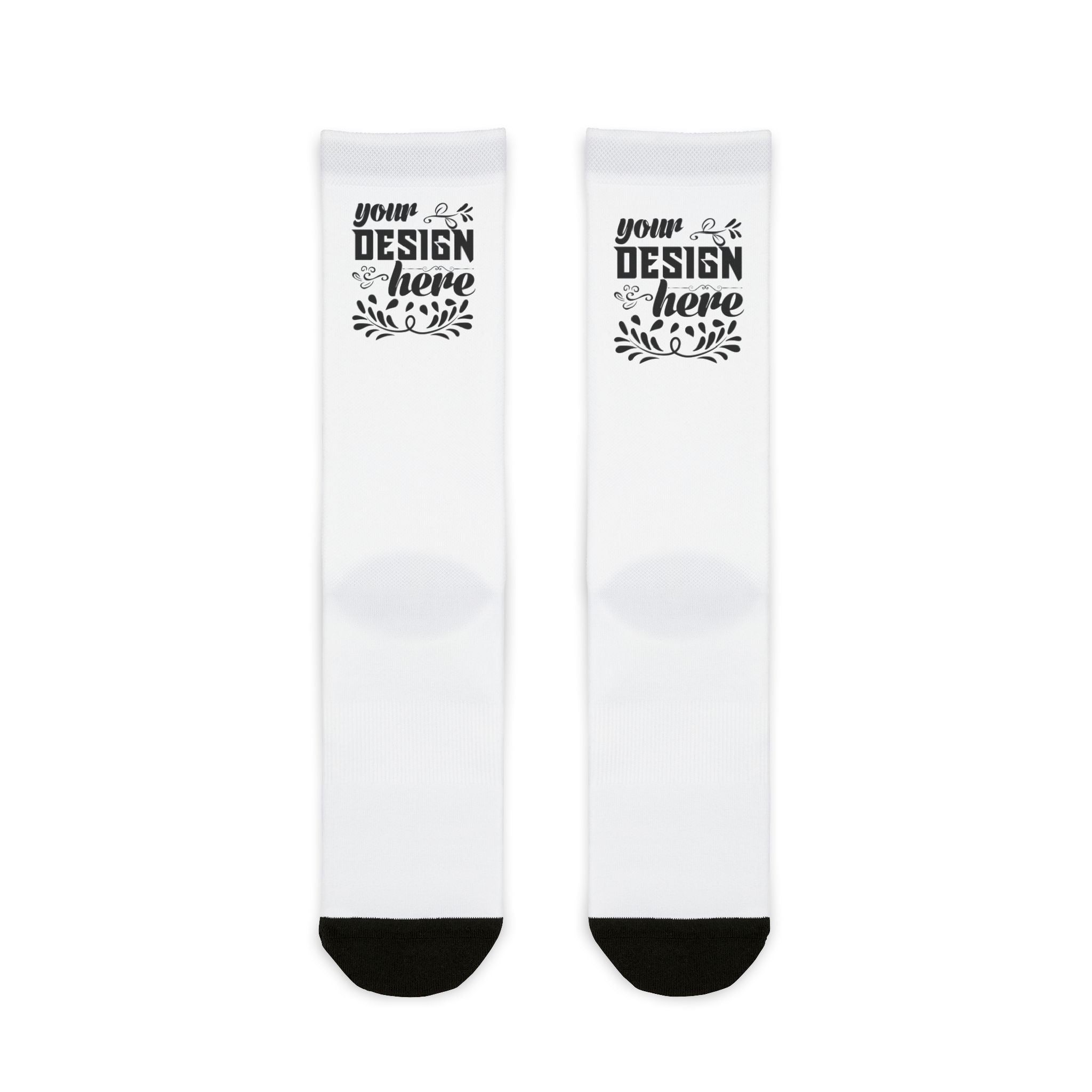 Customizable Crew Socks Polyester Nylon Acrylic Spandex One Size