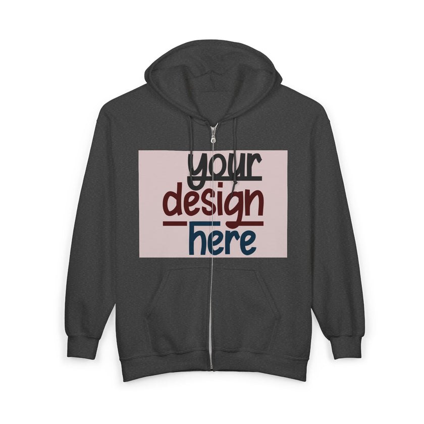 Customizable Gildan 18600 Unisex Heavy Blend Full Zip Hoodie