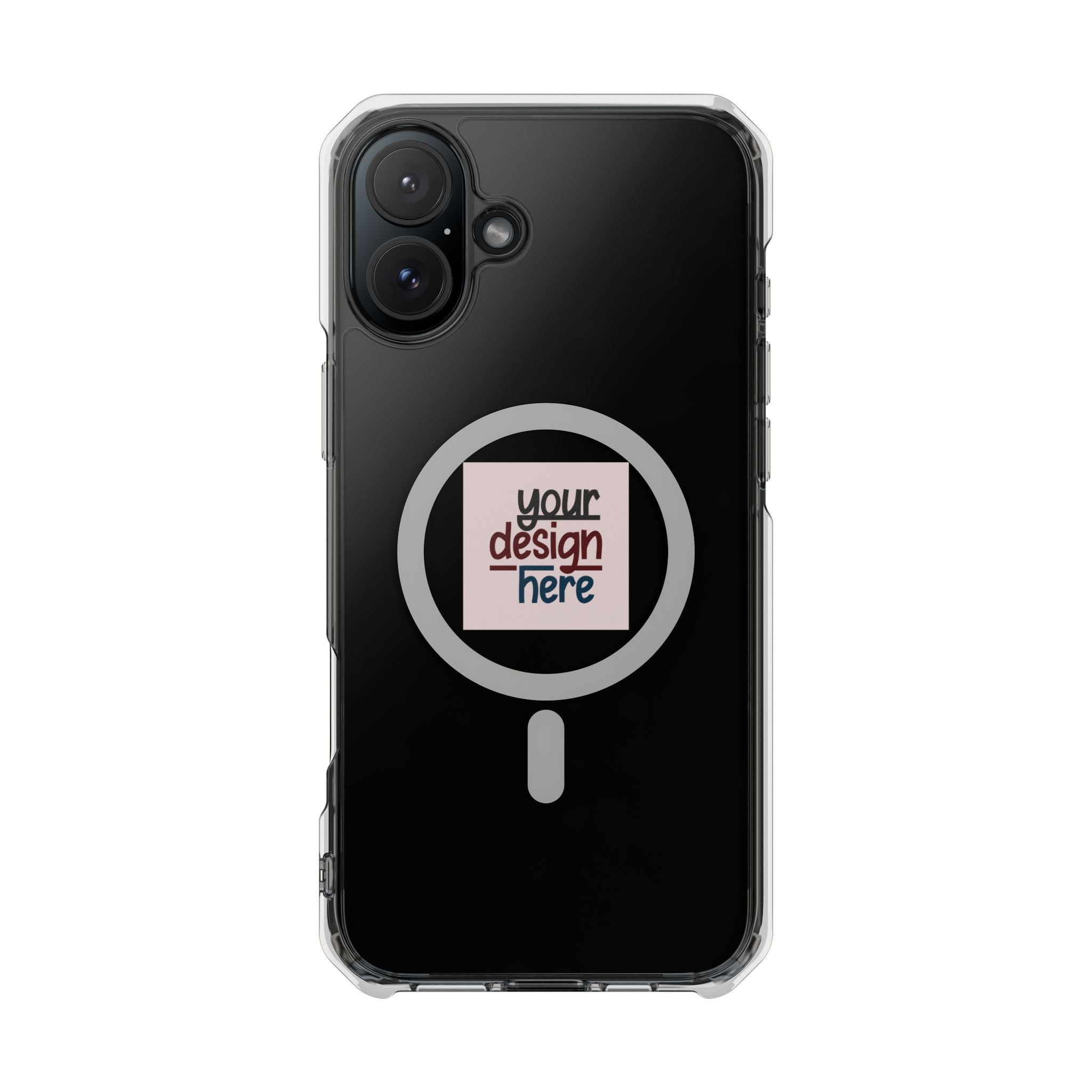 Customizable Magnetic Clear Impact Case With Air Cushioned Bumper Corners