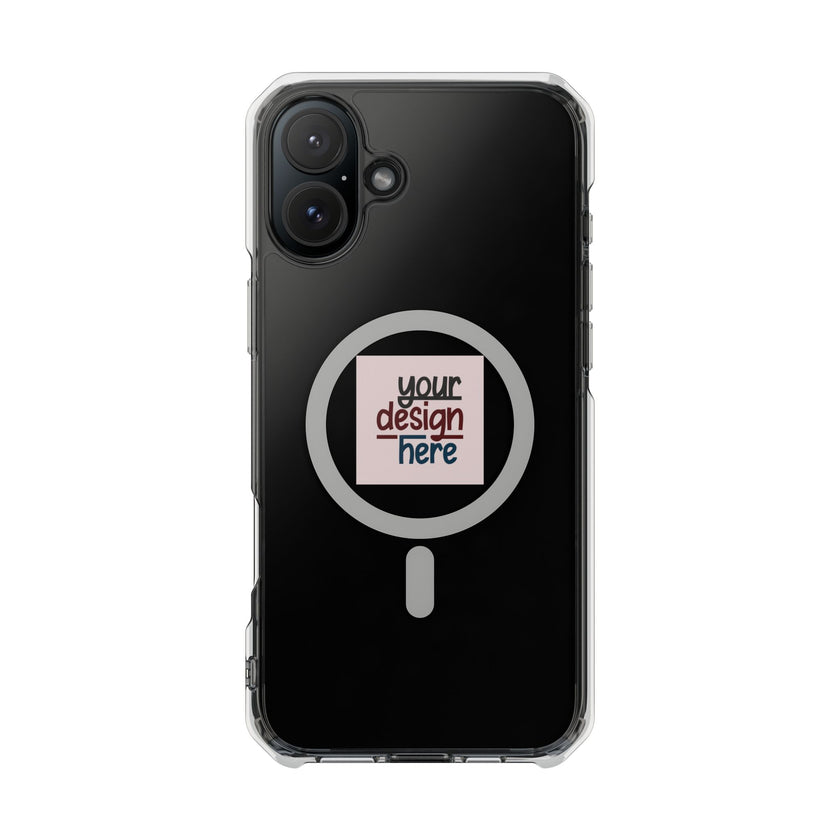Customizable Magnetic Clear Impact Case With Air Cushioned Bumper Corners