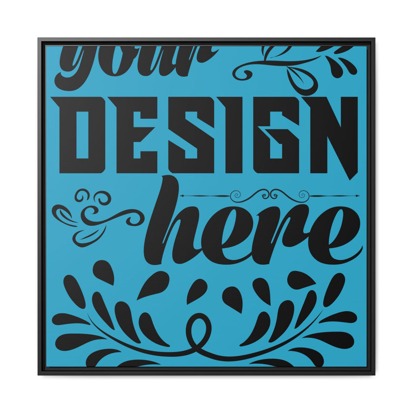 Customizable Framed Matte Canvas Print with Pinewood Frame Sawtooth Hanger