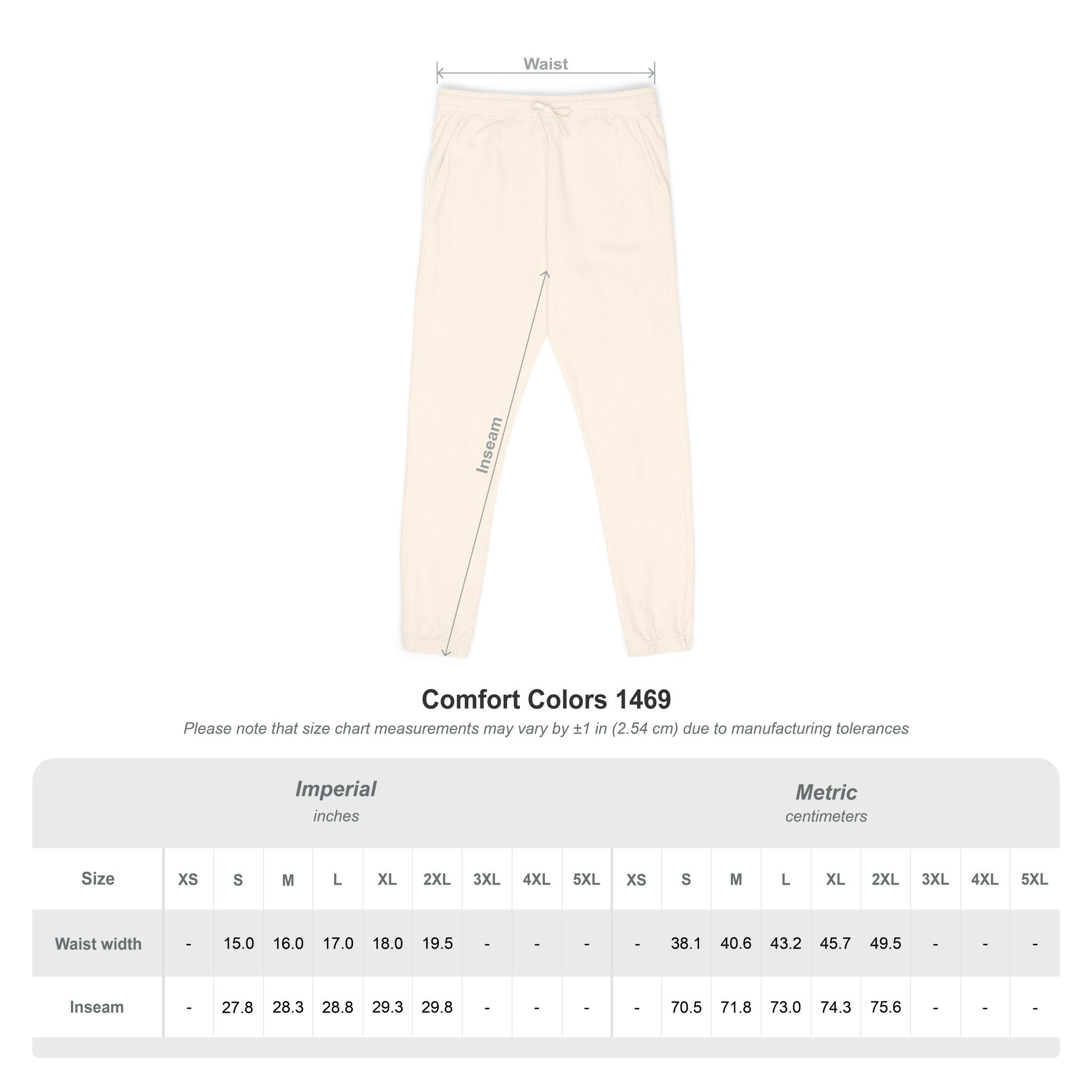 Customizable Comfort Colors 1469 Unisex Garment-Dyed Sweatpants